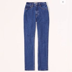 Abercrombie & Fitch The 90s Slim Straight Ultra High Rise Jeans - Curve Love
